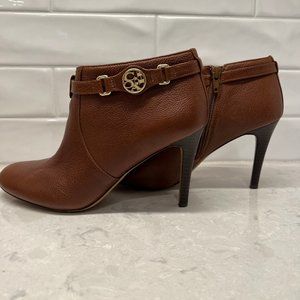 Coach Salene Stiletto Brown Leather ankle bootie - Size 8